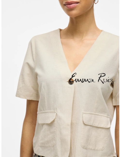 Blusa Vila Clothes cuello...