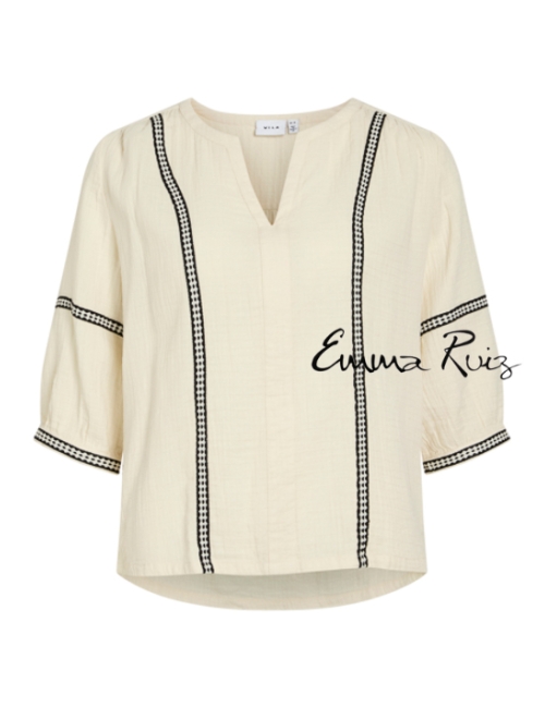 Blusa Vila Clothes cuello...